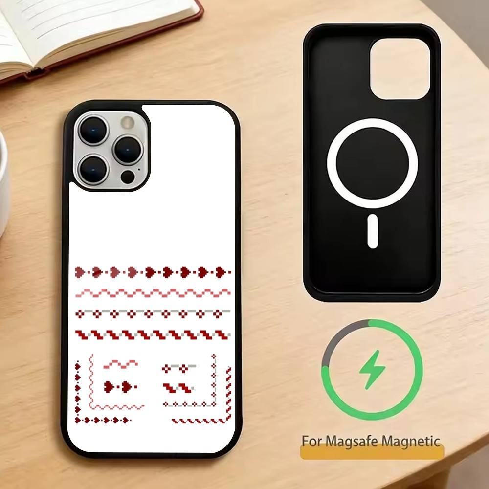 Fel Island pattern   Phone Case For iPhone17,16,15,14,13,12,11 Plus,Pro Magnetic with Magsafe Wireless Charging