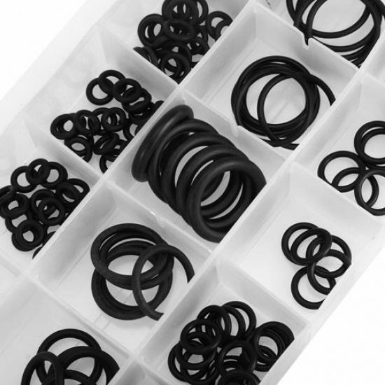 225pcs Auto Car Black Rubber O Ring O-Ring Washer Seals Gasket Assortment Kit