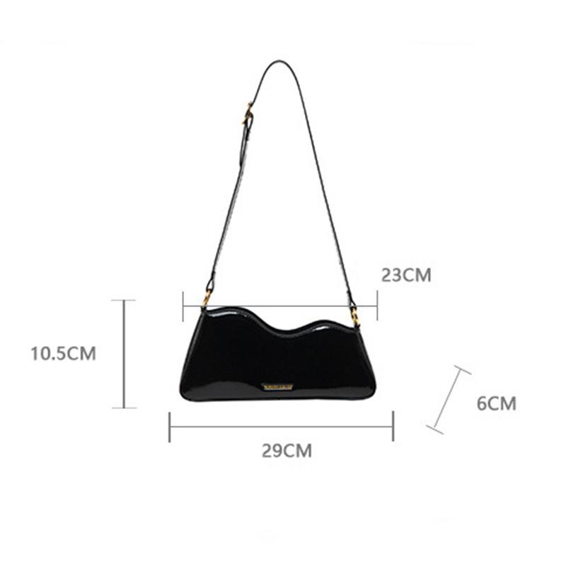 Женские сумки через плечо Модные лакированные бордовые сумки под мышкой Французский дизайнер Женские повседневные сумки кроссбоди KTB