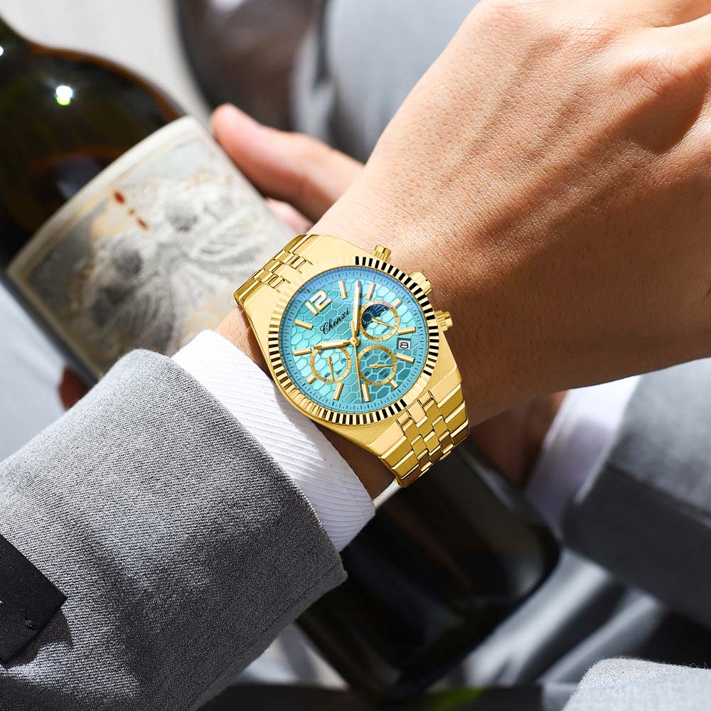 CHENXI New Multifunctional Men's Quartz Watch Stylish Water-Resistant Date Wristwatch Male Wristwatch Clock reloj hombre