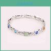 Модные ювелирные изделия Посеребренная Принцесса Вырез Девочка Элегантный Хрустальный Браслет Шарм В Ослепительном Многоцветье