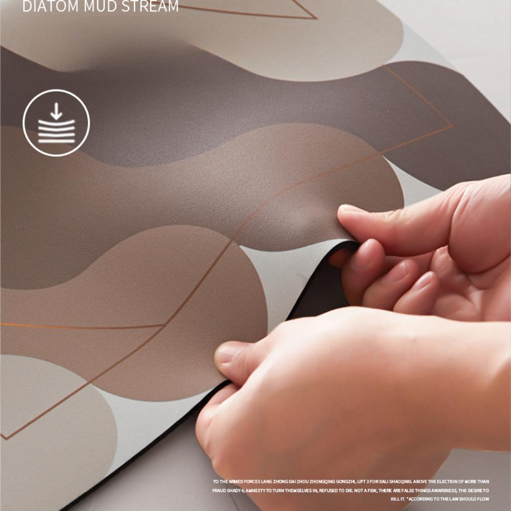 Diatom Printing Bathroom Thickening Mat Bath Non-slip Carpets In Wash Basin Bathtub Side Floor Rug Shower Room Doormat Memory Foam 3D Pad