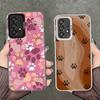 Чехол для телефона с милым рисунком лапки собаки, противоударный, для Samsung A17 A16 A15 A14 A37 A57 A36 A56 A26 A35 A55 A25 A34 A54 A24 A13