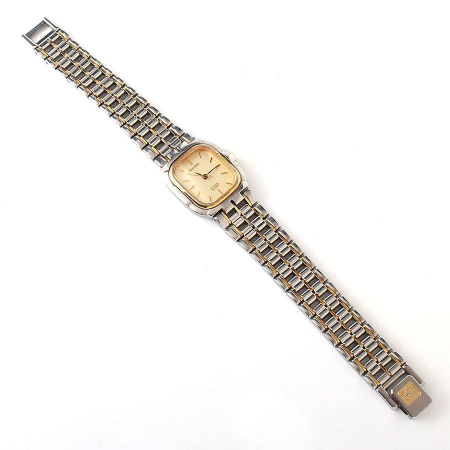 Б/у Красивые часы CITIZEN EXCEED 2930-294858 Рабочее состояние Серебристый x Золотой