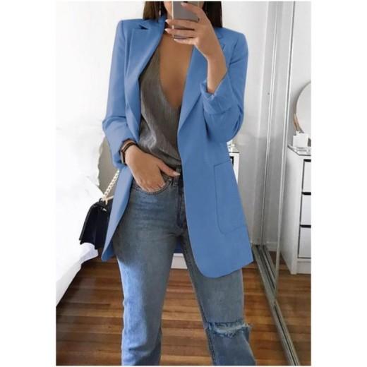 Women's Casual Oversized Long Blazer Cardigan Jacket Coat Autumn Fashion Long Sleeve Cardigan Solid Color Office Ladies Solid Color Blazer Plus Size