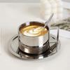 Набор из 3 кружек для кофе Elegant\t\t 304 нержавеющая сталь офисная кружка с подставкой для ложек для дома