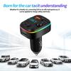 Автомобильный Bluetooth 5.0 FM-передатчик с подсветкой, автомобильный комплект громкой связи PD 20 Вт, два USB 3.4AU, диск/TF-карта, MP3-плеер, быстрое зарядное устройство