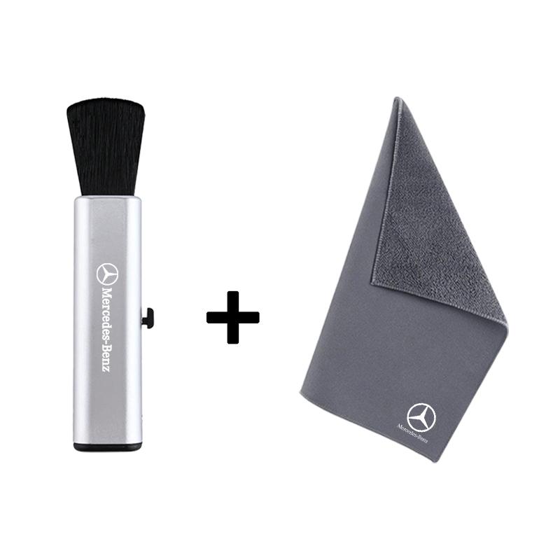 For Mercedes Benz Car Cleaning Soft Brush With Car Wash Towel Microfiber Cleaning Cloth For Mercedes Benz W205 W204 W203 W212 GLC CLA GLA AMG