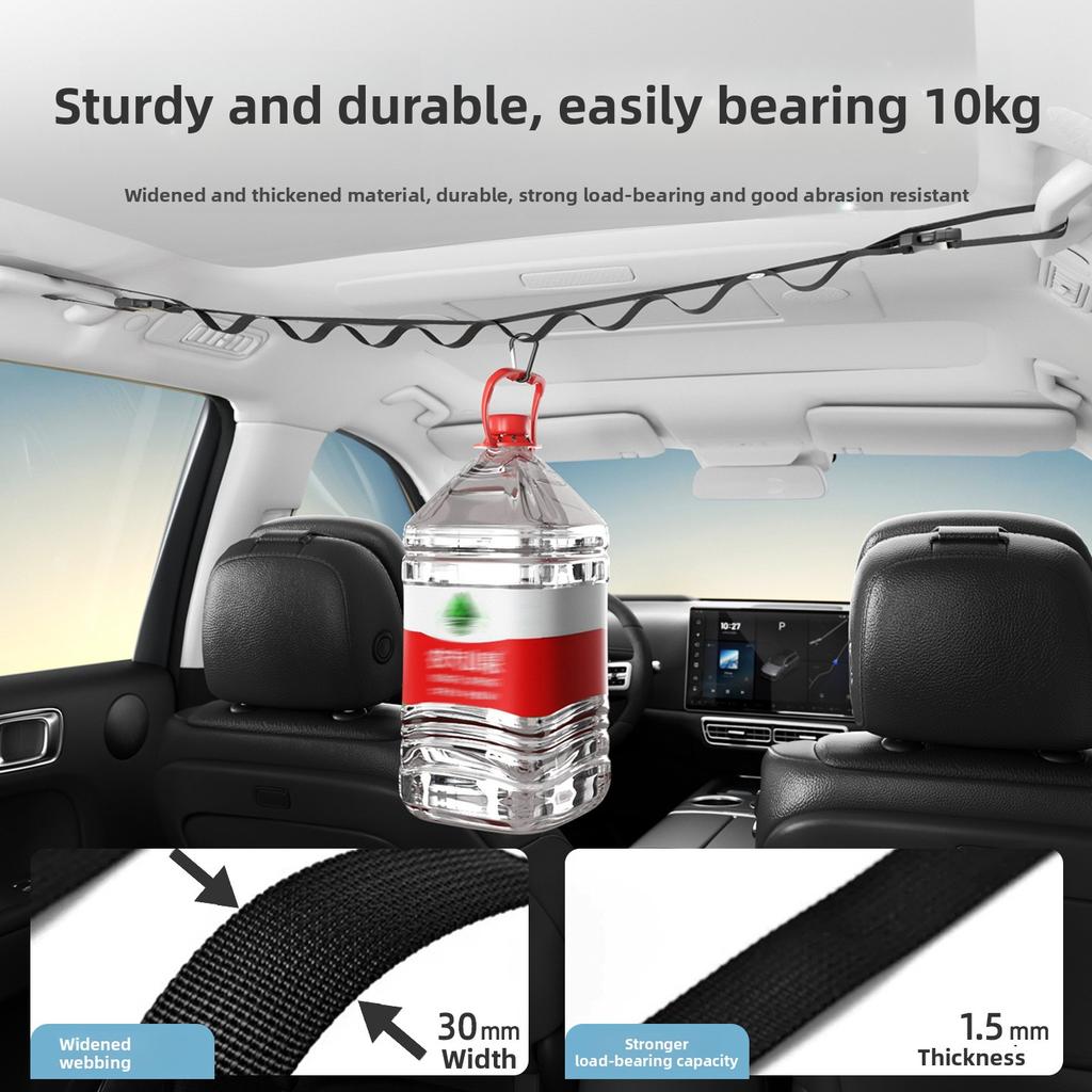 Multifunctional Car Clothesline Car Hanging Clothes Rack Car Rear Seat Storage Fixed Hook Clothes Rack