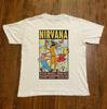 NIRVANA 90-х Винтажная Белая Футболка с Концертным Туром для Музыкальных Фанатов Унисекс Футболка
