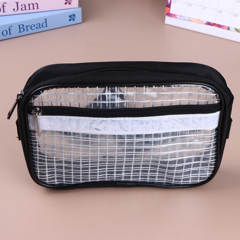 1Pcs Anti-static Transparent PVC Waist Bag Clear Mesh Tool Kit Fanny Pack Waterproof Portable Workshop Storage Organizer Bag
