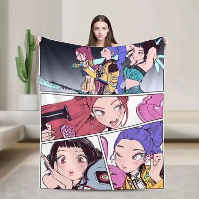 Huntrix Милое одеяло из фланели для охотницы на демонов, нежная нежность для дома, школы, общежития, подарок, постельные принадлежности, декор