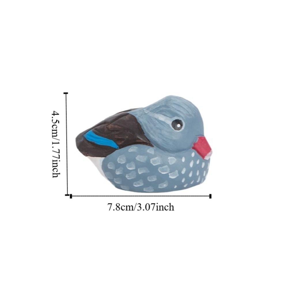 Декоративная деревянная статуэтка птицы из массива дерева, резьба по дереву, украшение в виде птицы, реквизит для фотосъемки