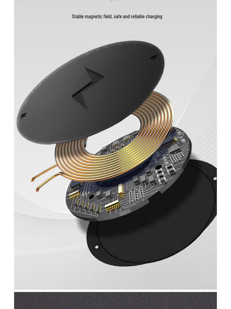 Скрытое беспроводное зарядное устройство дальнего действия под столом 23 мм для домашнего использования