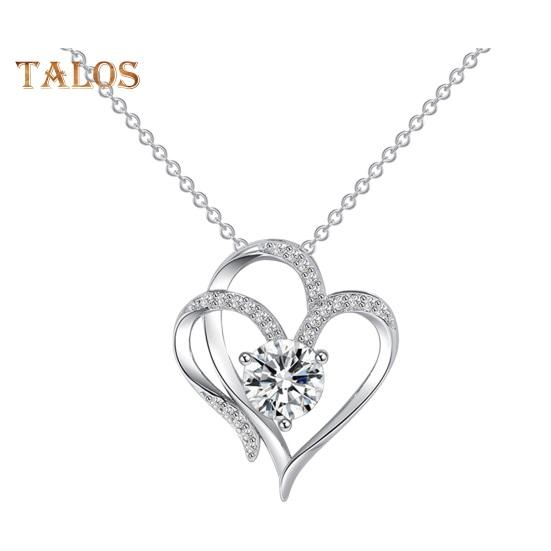 Женское ожерелье со стразами, кулон в форме сердца, украшение на шею, регулируемое ювелирное изделие для выпускного вечера, вечеринки, свиданий, ожерелье на ключицу