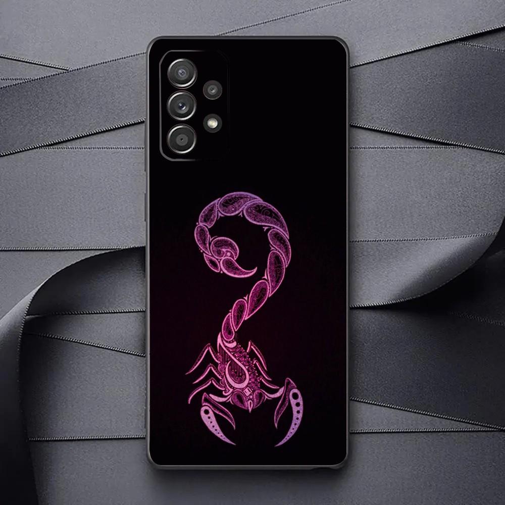 Cool insect Scorpion Phone Case For Samsung Galaxy A13,A21s,A22,A31,A32,A52,A53,A71,A80,A91 Soft Black Phone Cover