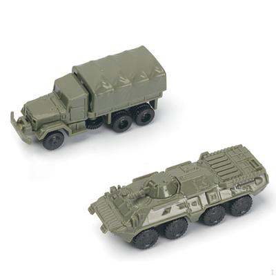 2 шт. 1:144 Колесная модель транспортного средства 4D M35 Truck Education Настольный декор Строительные наборы