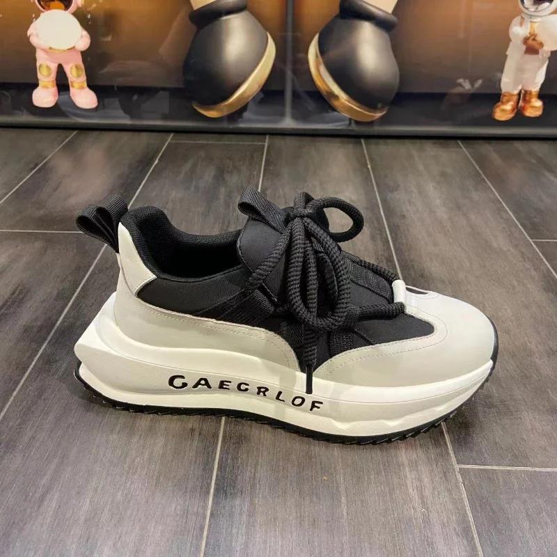 Fashion Men Thick Sole Elevated Shoes Season Comfortable Versatile Breathable Non Slip Sports Shoes Outdoor Travel Casual Shoes