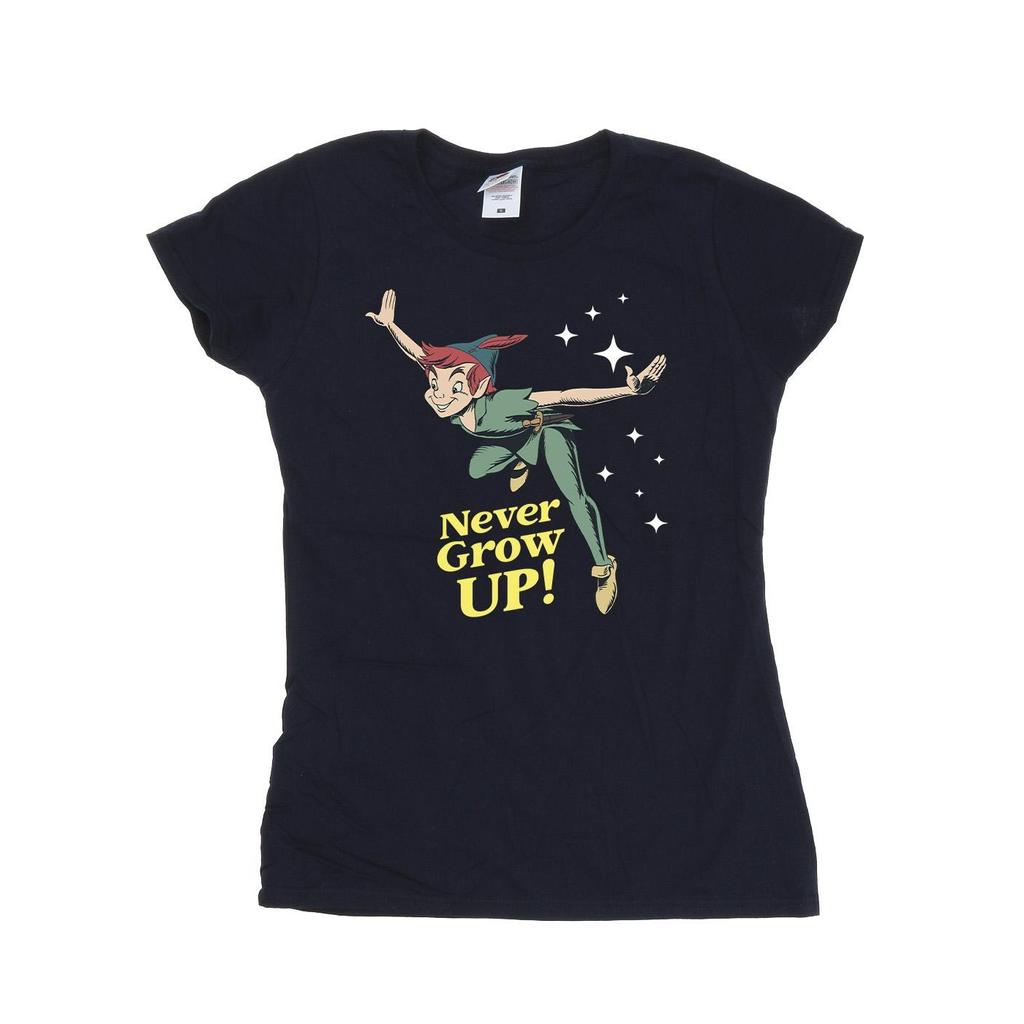 Disney Womens/Ladies Peter Pan Never Grow Up Cotton T-Shirt