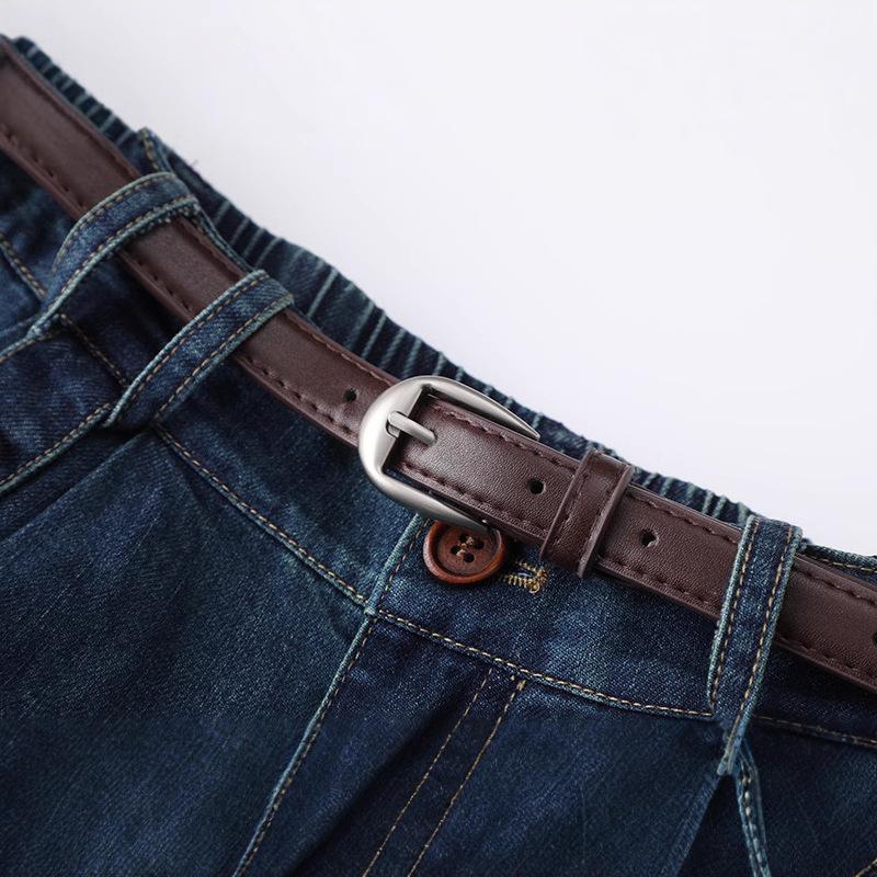 Женская джинсовая юбка-миди с высокой талией 'зонтик' - Коллекция весна/лето 2025