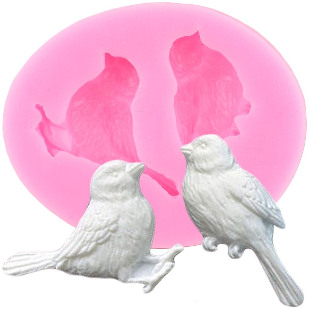 Силиконовые формы с милыми птицами, форма для помадки, сделай сам, украшения торта, форма для шоколадной мастики, кекс, топпер, конфеты, смоляные глиняные формы