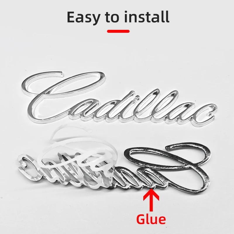 3D Metal Letter Car Tail Sticker Fender Side Trunk Badge For Cadillac ATS BLS AS29 CTS EXT SLR SRX STS XT4 XTS XT6 Escalade Deville