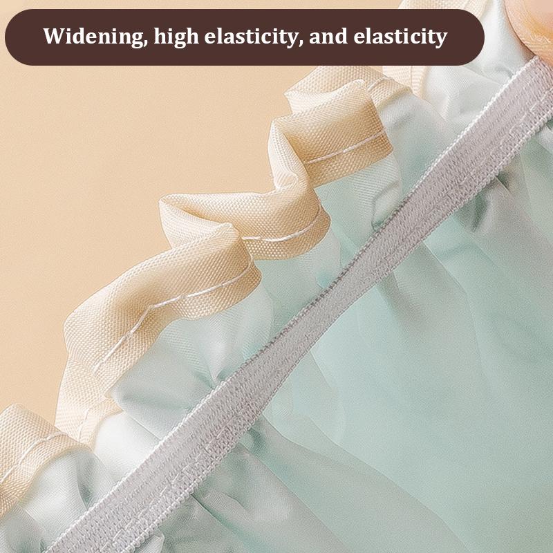 Водонепроницаемая шапочка для душа, двухслойная эластичная накладка для волос, женские принадлежности для кухни, ванной, шампуня, шапочки для купания