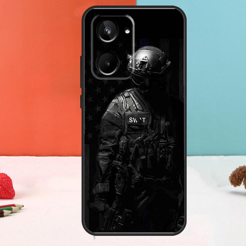 Police Symbol For Realme 15 Pro GT6 GT7 10 11 12 13 14 Pro Plus C51 C53 C55 C61 C63 C65 C67 C75 C71 Case