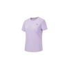 Li Ning Running Series Solid Color Reflective Quick-Dry Breathable Short Sleeve T-Shirt Women Tops Light-Purple ATST082-7
