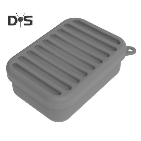 Герметичный силиконовый дорожный мыльница с дренажной крышкой, компактный дизайн, переносной контейнер для мыла, держатель для мыла