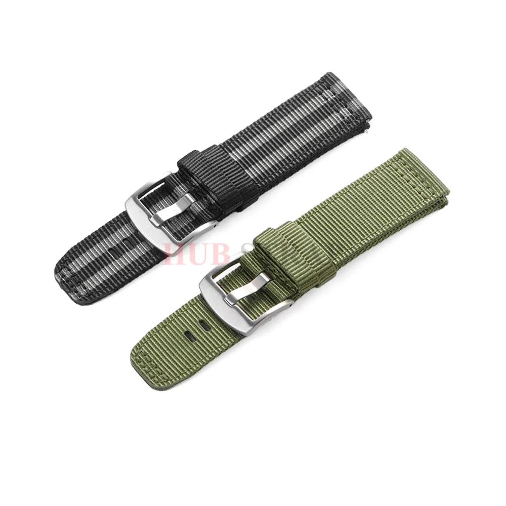 22 мм Нейлоновый ремешок для часов Премиум Гладкий Мягкий Нейлон Спортивный Сменный ремешок для часов Быстросъемный Универсальный Холщовый Браслет Ремешок для часов