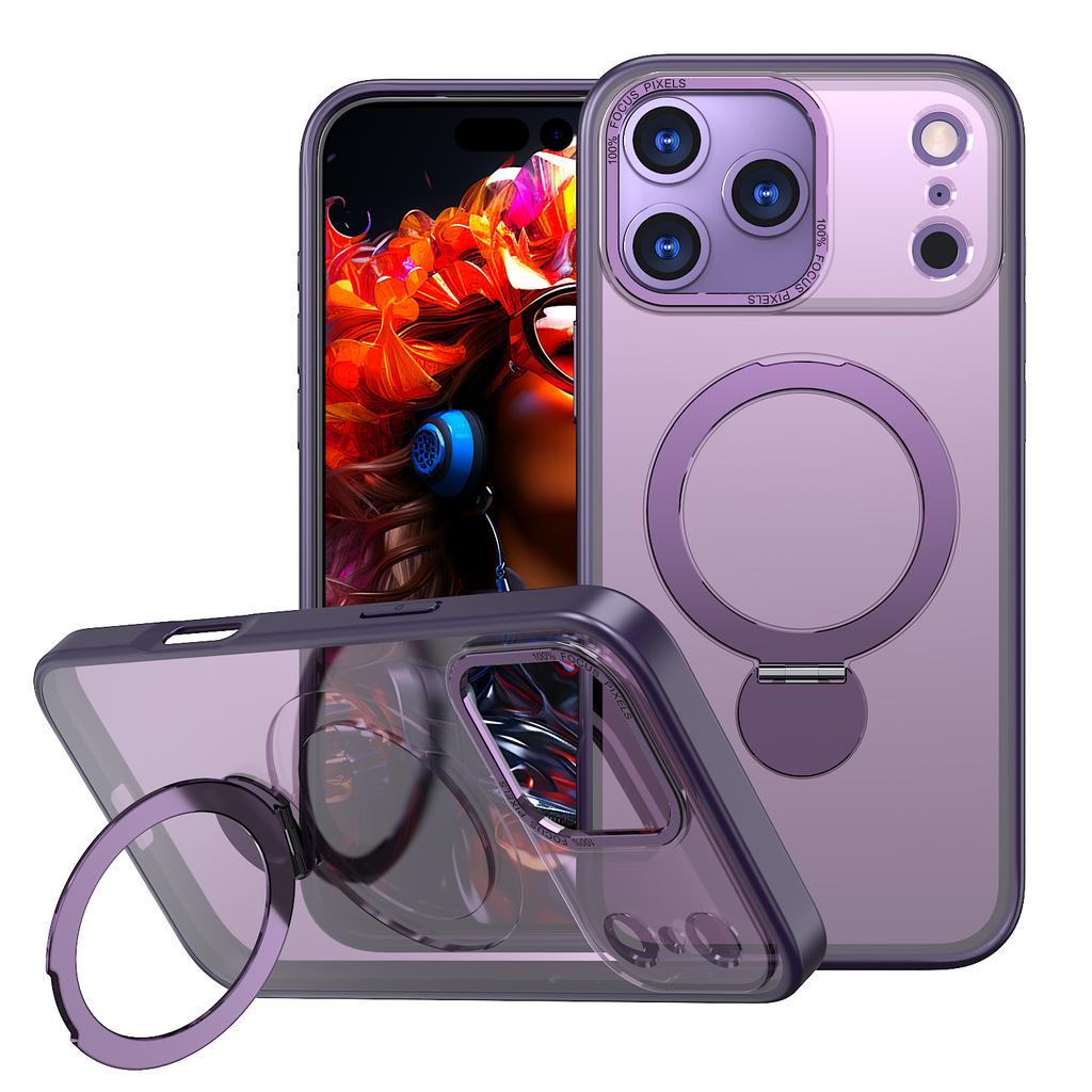 For IPhone17pro Mobile Phone Case Point Damping Rotation for Apple 17 Frosted Magnetic Protective Case