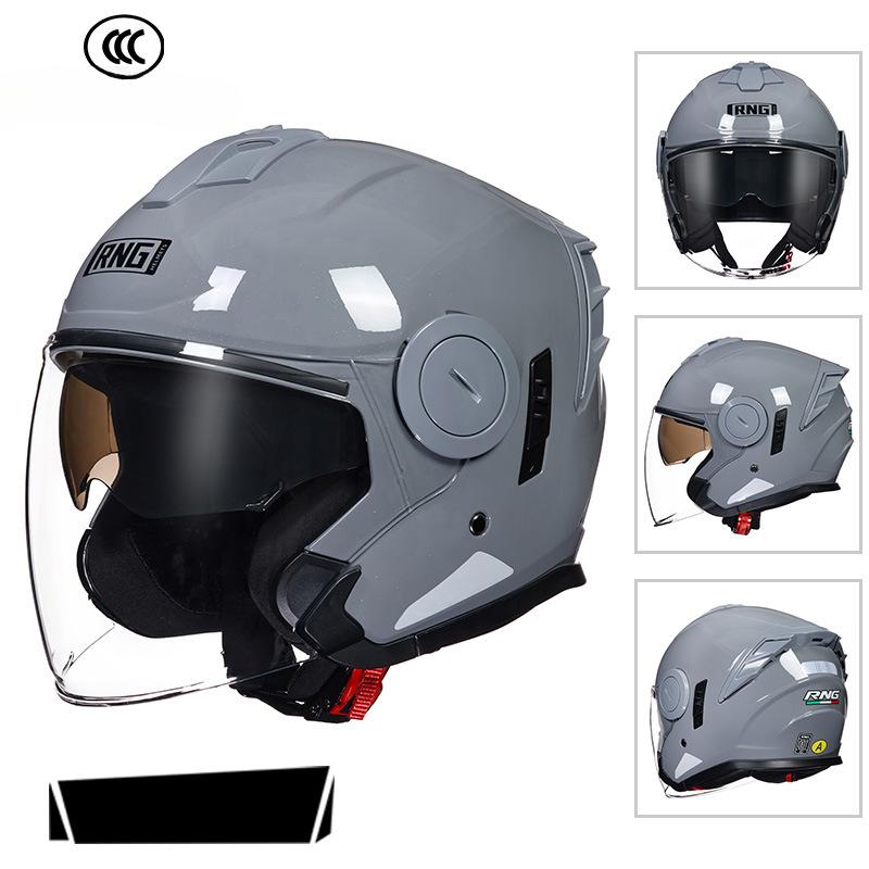Men's Motorcycle Helmet 3/4 Half Helmet Helmet Cycling Helmet Bluetooth Headset Electric Bike Riding Helmet