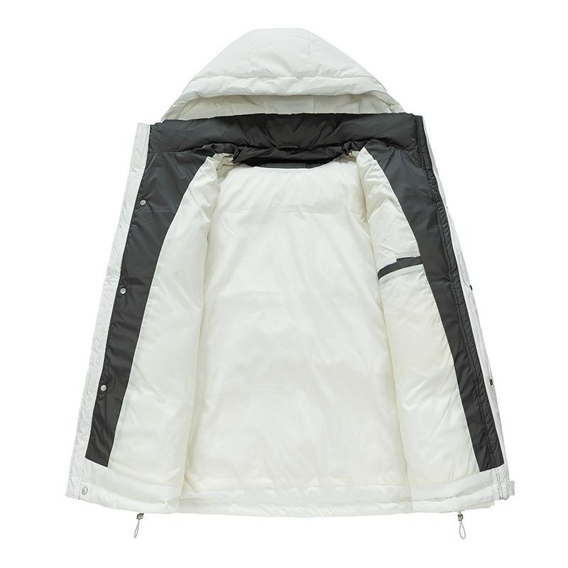 Зимняя утолщенная флисовая куртка на белом утином пуху для пары, модный универсальный топ