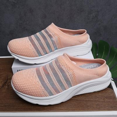 Модные летние тапочки женские спортивные сандалии на платформе повседневные шлепанцы на танкетке женские туфли на плоской подошве сетчатые женские шлепанцы