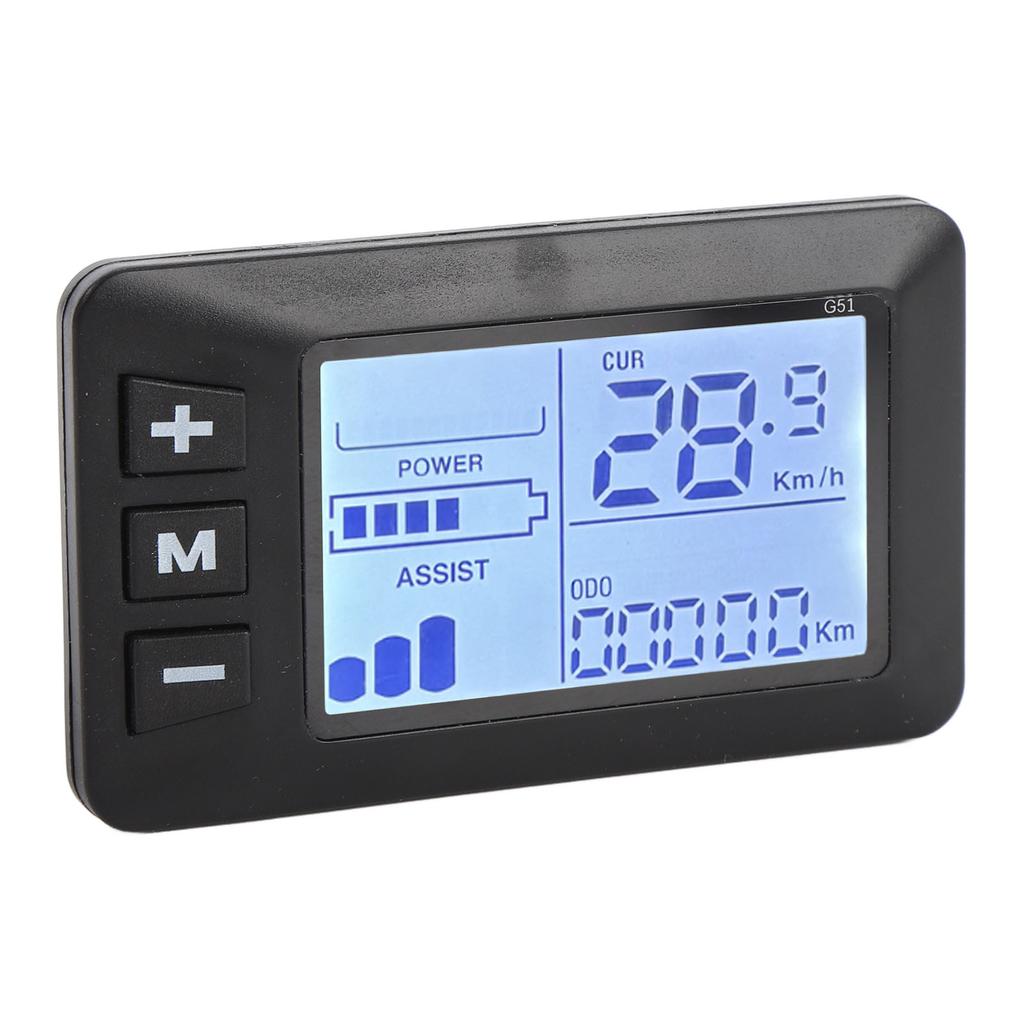 Electric Bike LCD Display Control Panel Bicycle Speedometer Electric Scooter LCD Panel with 5 Pin Connector for