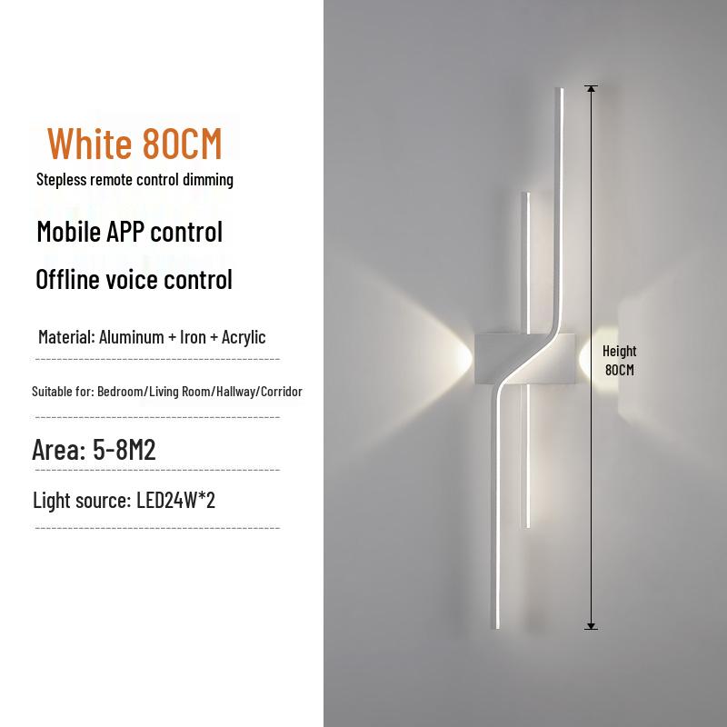 Minimalist Long Strip Light for TV Background, Bedroom, or Staircase Decor