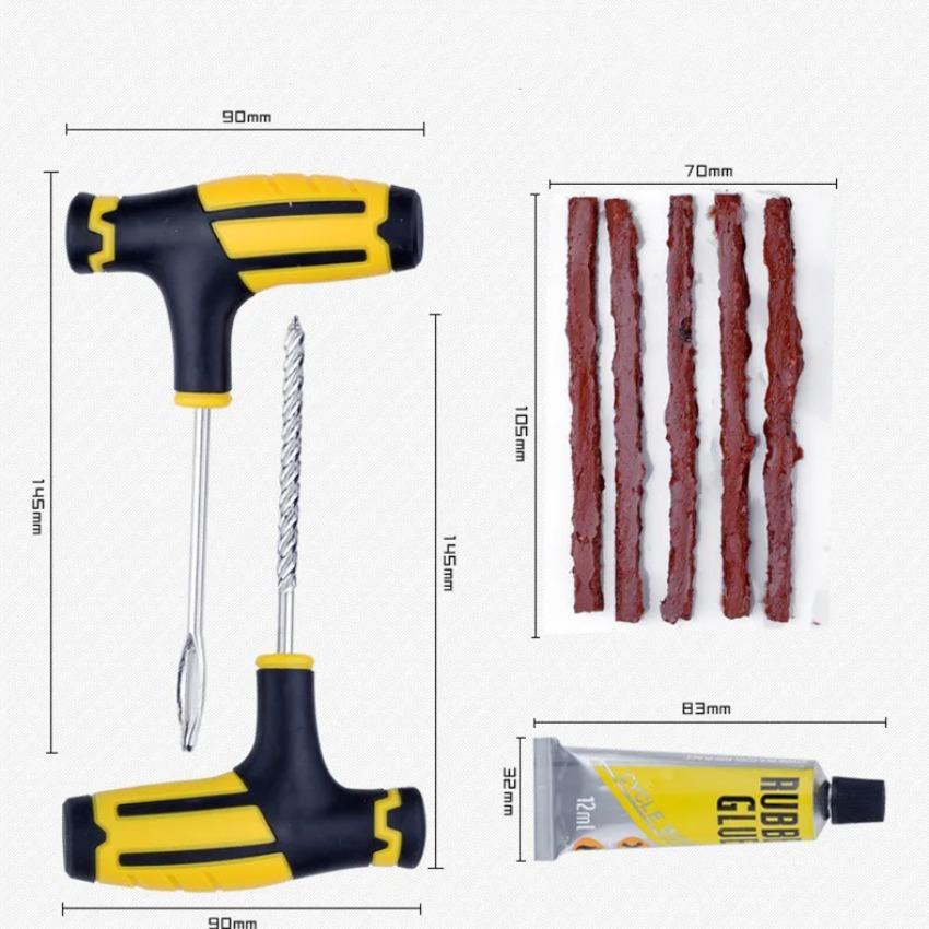 1 комплект инструментов для ремонта автомобильных шин, инструмент для горячего вакуума для ремонта шин мотоцикла, комплект для ремонта шин электромобиля, велосипедная заплатка