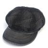 Universal Chemistry Patchwork Black Denim Newsboy Cap