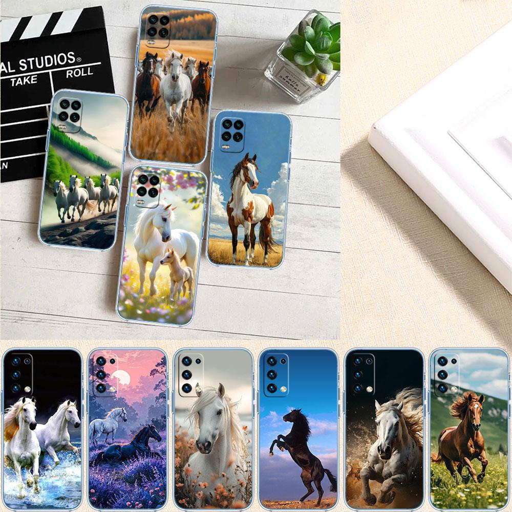 CJ53 Fine Horse Soft Shell Transparent Phone Case for Motorola Moto Edge 20 30 40 50 S30 Fusion Ultra Pro Neo Lite + G200 G23
