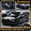 Car High Gloss Black Carbon Fiber Sticker, Paste Protector Strip for Auto Door Entry Pedal Guards and Side Mirror center pillar