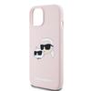 Karl Lagerfeld Klhmp15Sskchpplp Iphone15 / 14 / 13 6.1 Różowy/Pink Hardcase Silicone Karl & Choupette Magsafe