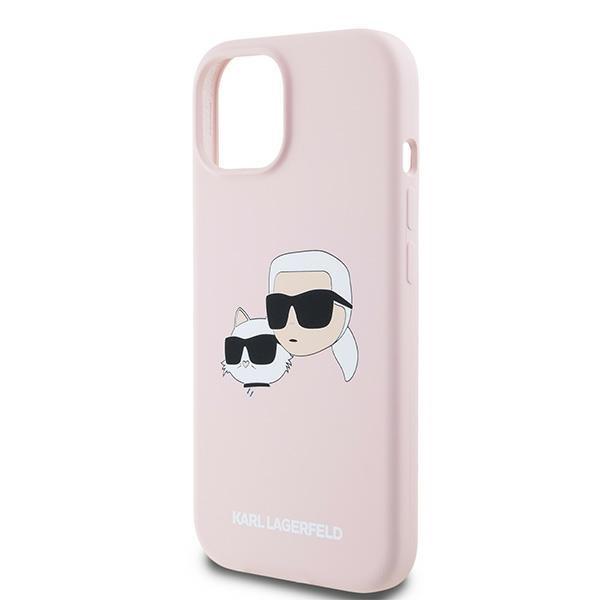 Karl Lagerfeld Klhmp15Sskchpplp Iphone15 / 14 / 13 6.1 Różowy/Pink Hardcase Silicone Karl & Choupette Magsafe