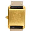Cartier 76-81 925 Must Tank Vermeil SM Bold Dial Hand Winding Leather Watches Black / goldUsed