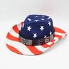 2022 Американский флаг Западная Панама Ковбойская Шляпа США Шляпа-топпер Индивидуальность Звезда прерий Джазовая шляпа