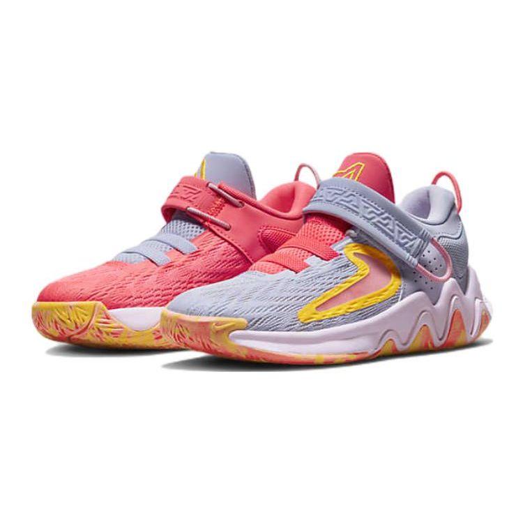 Nike Giannis Immortality 2 PS Горячий Пунш Разноцветные Детские Кроссовки Розовый-Пена Лазерный-Оранжевый DQ1942-600