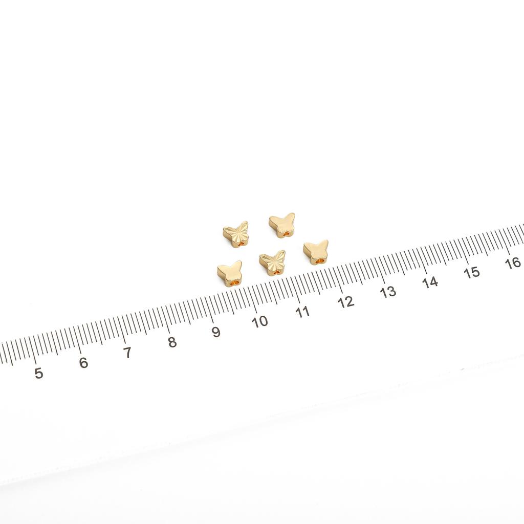 Copper Smooth Butterfly Partition Bead For DIY Jewelry Making Craft Accessories