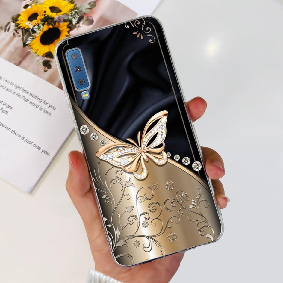 Силиконовый Чехол Для Samsung Galaxy A7 2018 Чехол A750 A750F Чехол Прозрачный ТПУ Модный Чехол Для Телефона Для Samsung A 7 2018 SM-A750F Fundas