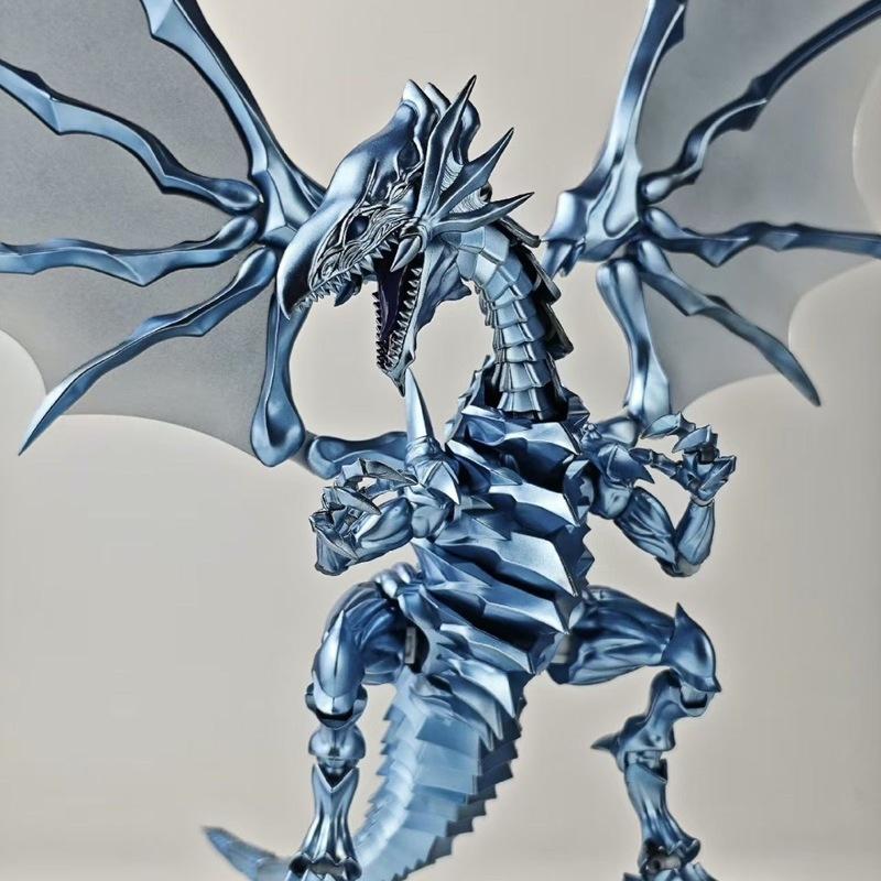 Новейшая модель Белого Глаза Дракона из Yu-Gi-Oh Металлическая Покрашенная Спреем Фигурка-трансформер Набор для сборки Настольное украшение Коллекция для мальчиков Подарки