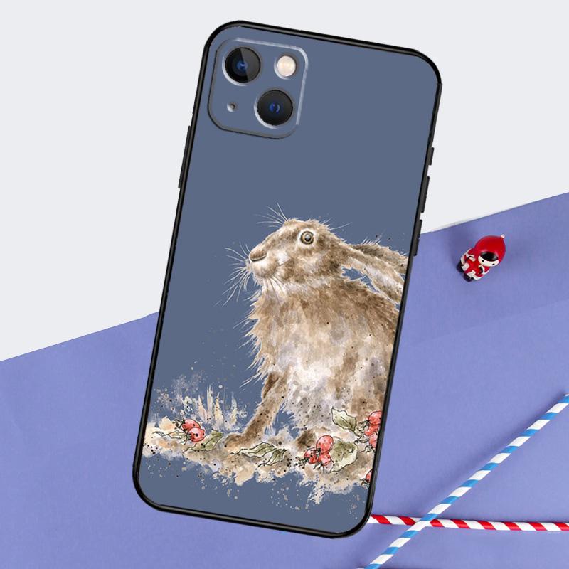 Чехол для телефона с кроликом для iPhone 16 15 Pro Max 12 13 Mini 11 14 Pro Max XR 16 15 Plus 16e Чехол Coque
